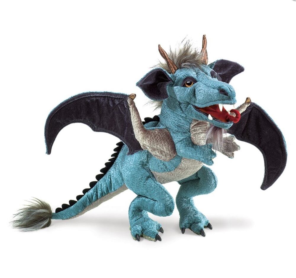 Folkmanis Puppets Sky Dragon Etherial Fantasy Theatrical Hand Puppet #2958
